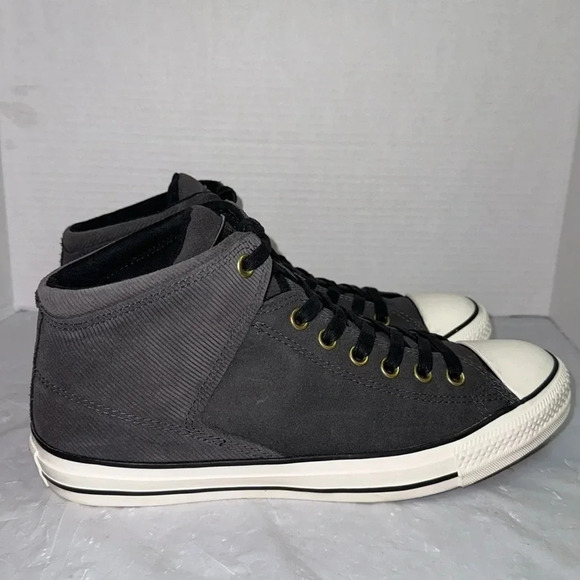 Converse Chuck Taylor All Star Suede Charcoal High Tops - Picture 6 of 9